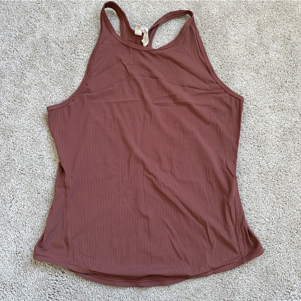 High Neck Nulu Ribbed Racerback Tank